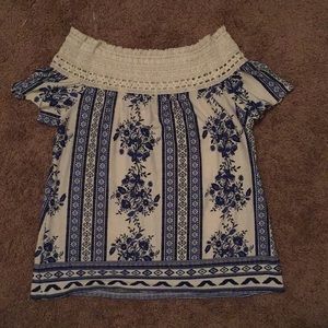 Beachy off the shoulder shirt